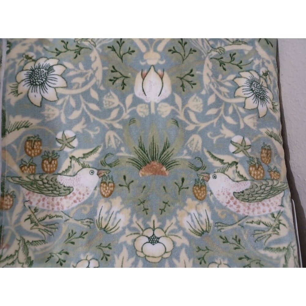 6 pc William Morris & Co Towel Set Strawberry Thief Bath Hand Tip Cotton Velour - Picture 8 of 8